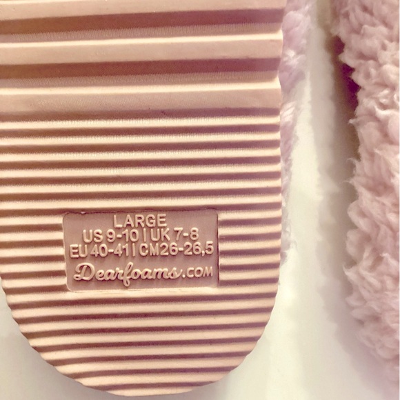 NWT Dearfoams Womens Faux Wool Memory Foam Slippers Size L 9-10 - Picture 8 of 12